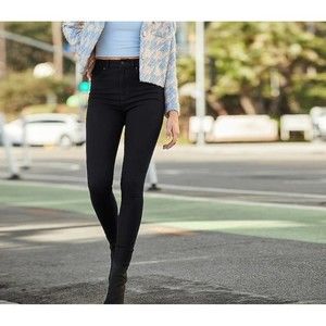 Express Black Mid Rise Jean Leggings Size 6